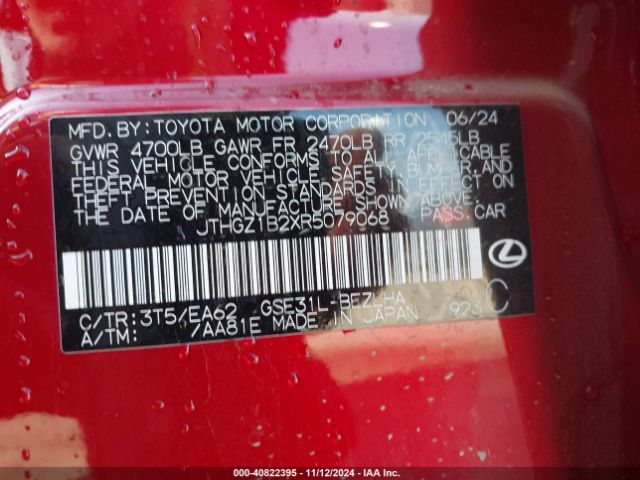 JTHGZ1B2XR5079068 Lexus Is 350 F Sport