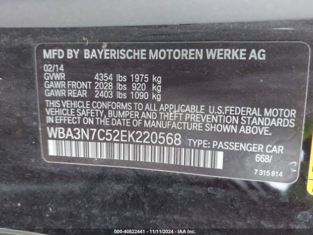 WBA3N7C52EK220568 BMW 428i