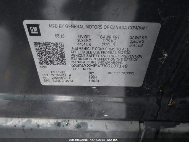 Chevrolet EQUINOX LS 2019 2GNAXHEV7K6137148 Image 9