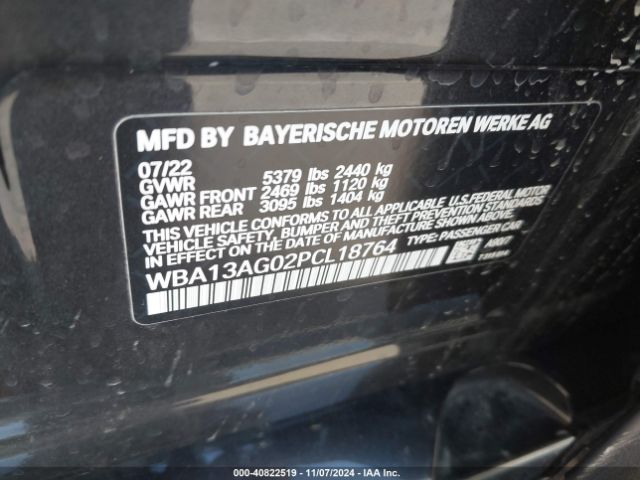 WBA13AG02PCL18764 BMW 530e