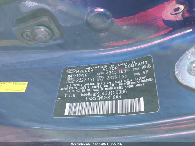 Hyundai Genesis 3.8 Ultimate 2016 KMHHU6KJ4GU136906 Image 9