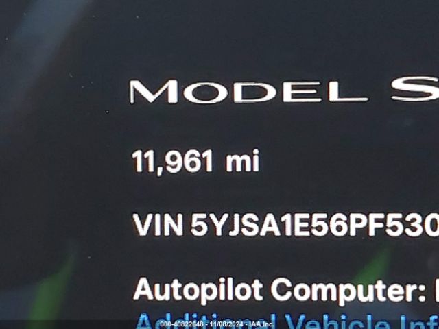 5YJSA1E56PF530498 Tesla Model S Dual Motor All-wheel Drive/standard Range