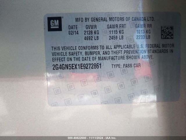 2G4GN5EX1E9272861 Buick Regal Turbo/e-assist Premium I