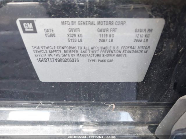 2008 CADILLAC CTS 1G6DT57V980206276 Photo 8