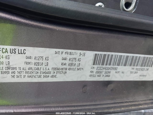 Dodge Charger Sxt 2016 2C3CDXHG3GH334982 Image 9