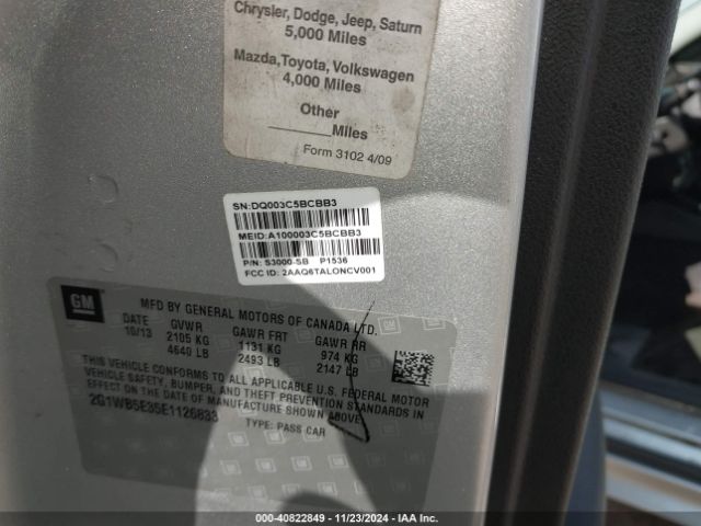 2G1WB5E35E1126833 Chevrolet Impala Limited Lt