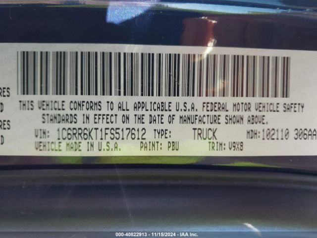 1C6RR6KT1FS517612 RAM 1500 Express