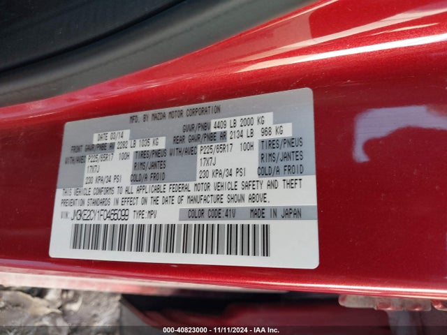 Mazda Cx-5 Touring 2015 JM3KE2CY1F0465099 Image 9