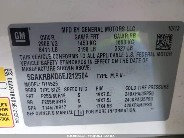 5GAKRBKD5EJ212504 Buick Enclave Leather