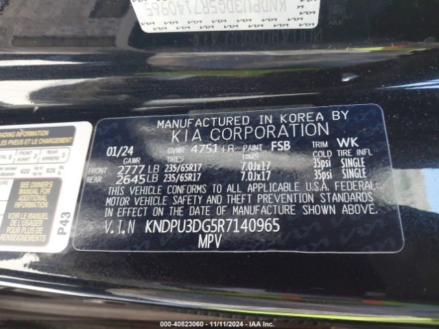 KNDPU3DG5R7140965 KIA Sportage Hybrid Lx