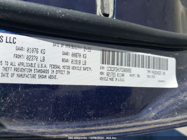1C3CDFDH1FD302052 Dodge Dart Aero