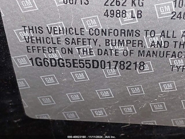 2013 CADILLAC CTS 1G6DG5E55D0178218 Photo 8