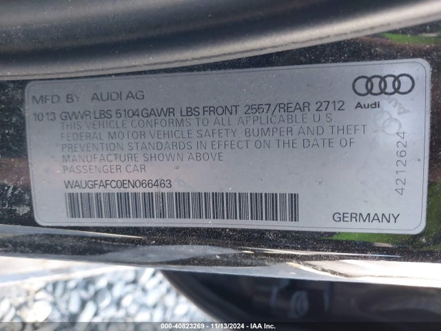 WAUGFAFC0EN066463 Audi A6 2.0t Premium