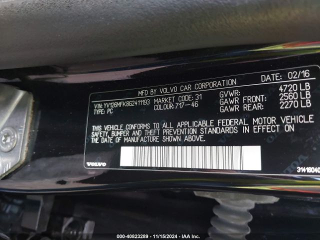 YV126MFK8G2411193 Volvo S60 T5 Drive-e Premier