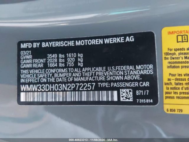 WMW33DH03N2P72257 Mini Hardtop Cooper