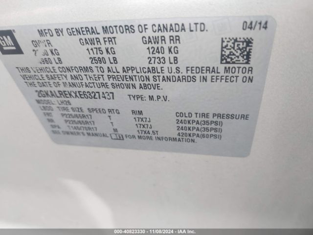 2GKALREKXE6327437 GMC Terrain Sle-2