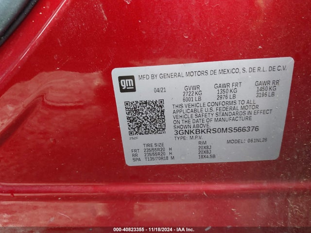 Chevrolet Blazer Awd Rs 2021 3GNKBKRS0MS566376 Image 9