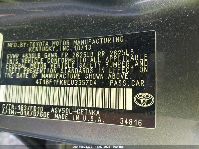 Toyota CAMRY LE 2014 4T1BF1FK8EU335704 Image 9