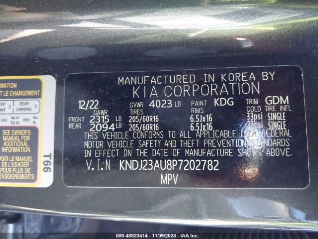 KNDJ23AU8P7202782 KIA SOUL LX