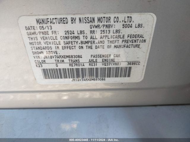 JN1BV7ARXEM683084 Infiniti Q50 SPORT