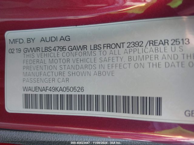 WAUENAF49KA050526 Audi A4 45 Premium