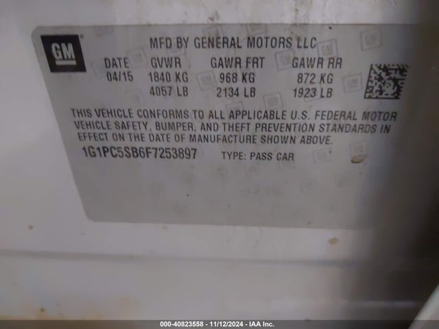 Chevrolet Cruze 1lt Auto 2015 1G1PC5SB6F7253897 Image 9