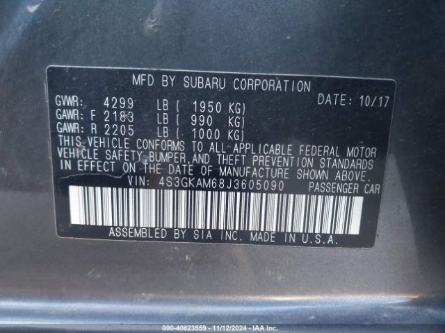 4S3GKAM68J3605090 Subaru Impreza 2.0i Sport