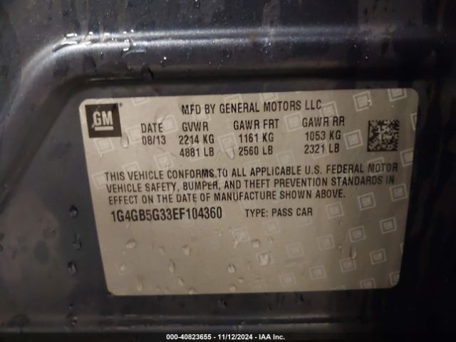 1G4GB5G33EF104360 Buick Lacrosse Leather Group