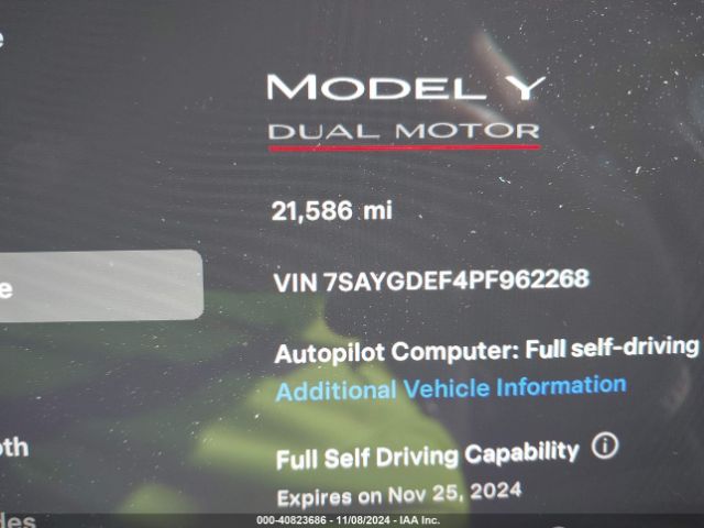 7SAYGDEF4PF962268 Tesla Model Y Performance Dual Motor All-wheel Drive