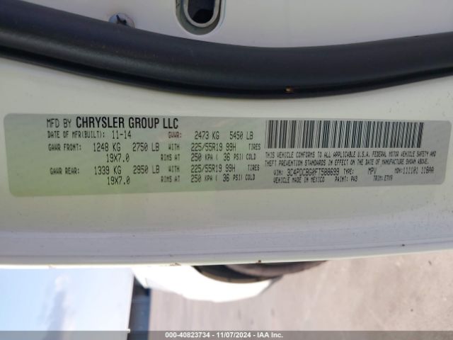 3C4PDCBG0FT588699 Dodge Journey Sxt