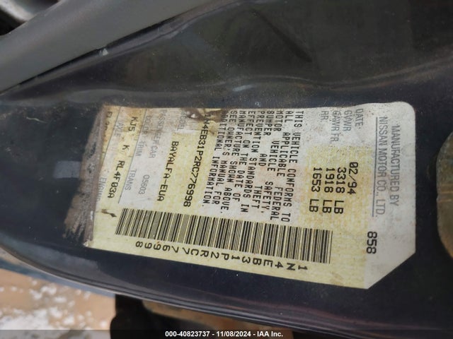 Aukcja sprzedaży 1994 Nissan Sentra E/xe/gxe/le, vin: 1N4EB31P2RC776998, numer aukcji: 40823737