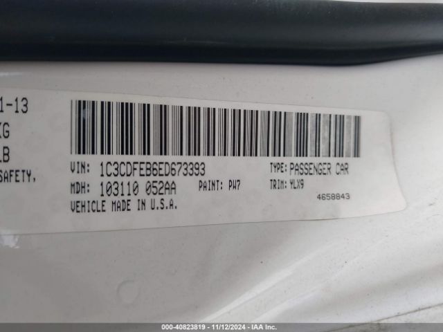1C3CDFEB6ED673393 Dodge DART GT