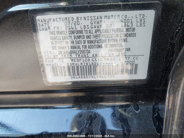 Nissan Sentra Sr Xtronic Cvt 2020 3N1AB8DV4LY266704 Image 9