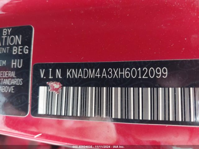 KNADM4A3XH6012099 KIA RIO LX