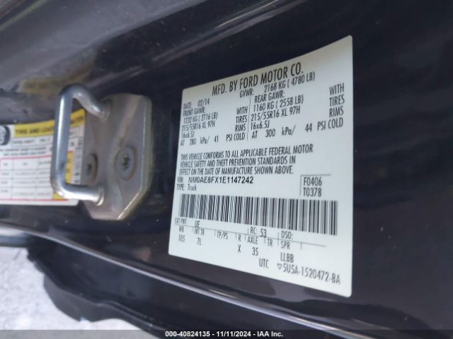 NM0AE8FX1E1147242 Ford Transit Connect Xlt