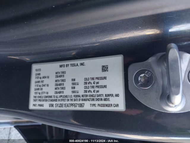 5YJ3E1EA7PF671067 Tesla Model 3 Rear-wheel Drive
