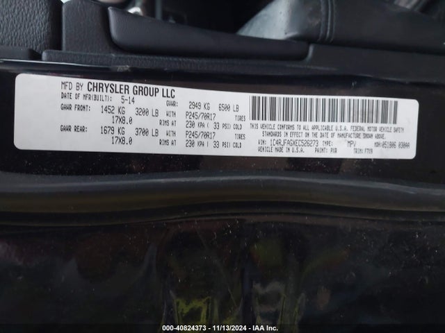 1C4RJFAGXEC526273 Jeep Grand Cherokee Laredo