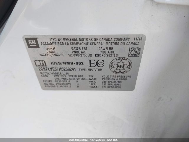 2GKFLVE37H6230241 GMC Terrain Denali