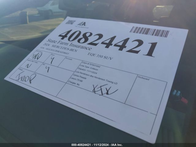4JGGM1CB9RA058603 Mercedes-Benz Eqe 350 Suv 4matic
