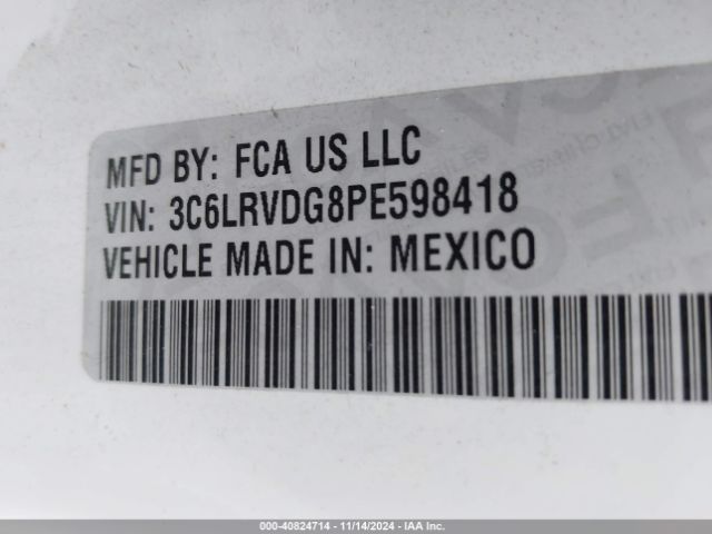 3C6LRVDG8PE598418 RAM Promaster 2500 High Roof 159 Wb