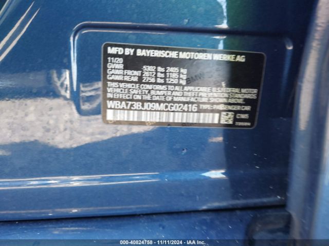 WBA73BJ09MCG02416 BMW 540i Xdrive