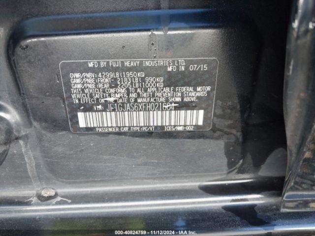 JF1GJAS6XFH021604 Subaru Impreza 2.0i Limited