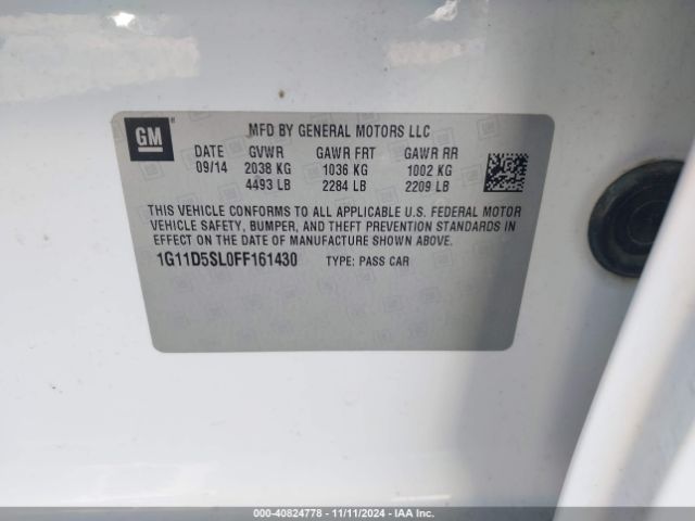 1G11D5SL0FF161430 Chevrolet MALIBU 2LT