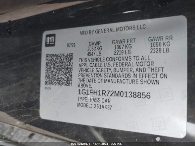 1G1FH1R72M0138856 Chevrolet Camaro Rwd  2ss