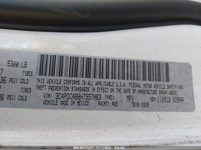 3C4PDCAB8HT557063 Dodge Journey