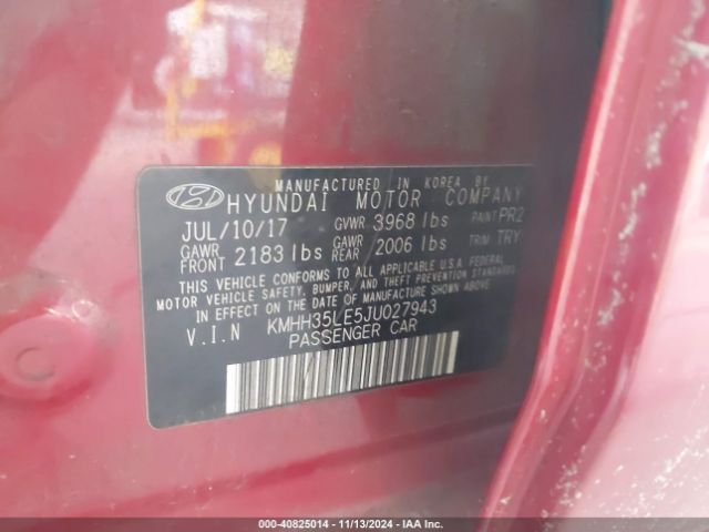 KMHH35LE5JU027943 Hyundai ELANTRA GT