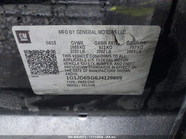 Chevrolet Sonic Lt Auto 2018 1G1JD6SG6J4129899 Image 9