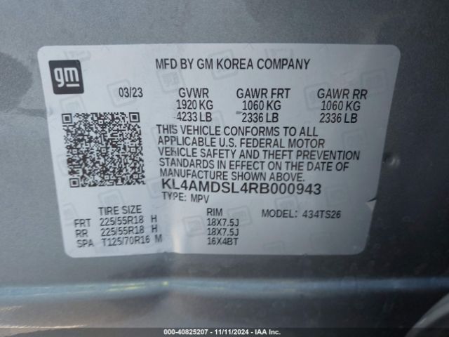 KL4AMDSL4RB000943 Buick Encore Gx Sport Touring Fwd
