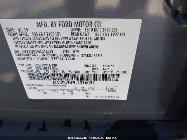Ford Ecosport Se 2020 MAJ3S2GE9LC316039 Image 9