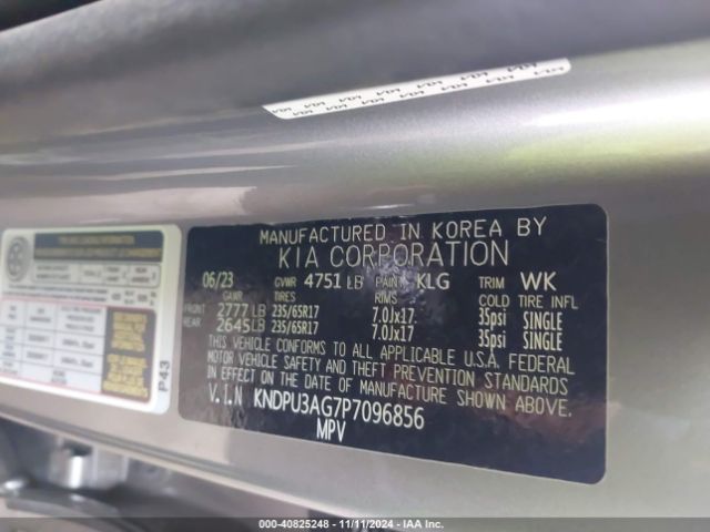 KNDPU3AG7P7096856 KIA Sportage Hybrid Lx
